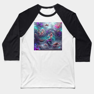 Mermaid infested waters Baseball T-Shirt